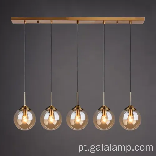 Lâmpada pendente de teto de bolha de vidro clássico